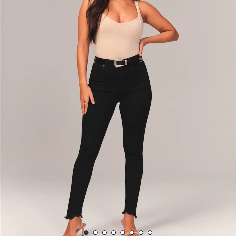 Abercrombie the super skinny ankle high rise curve love jeans
